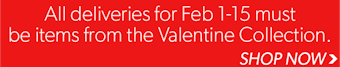 Valentine Deliveries Categoreis