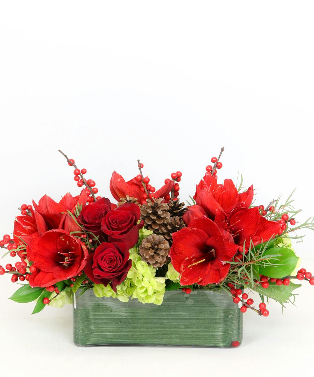 flower christmas table arrangements