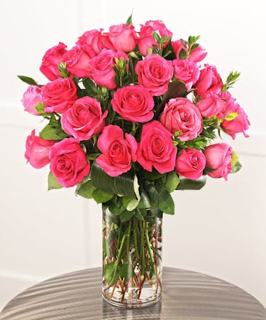 Hot Pink Roses by Allen's Flowers