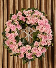 Pink Roses Wreath