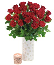 XOXO Roses + Candle Combo