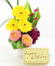 Birthday Bento Box + Flowers